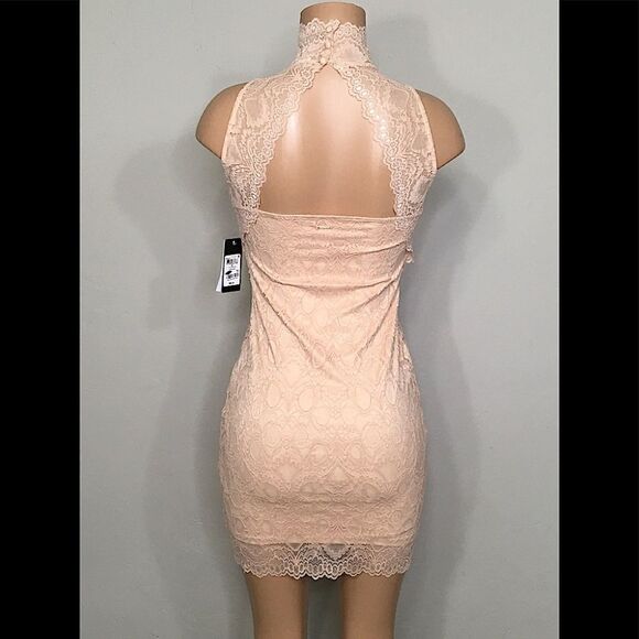 New GUESS blush stretch lace mini dress. NWT - Picture 3 of 16